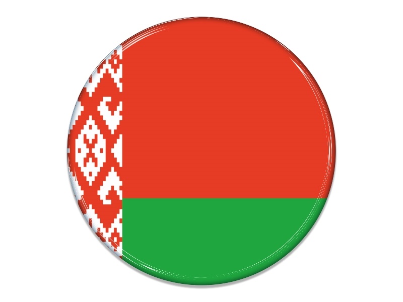 Samolepka - Vlajka Bělorusko - kruh