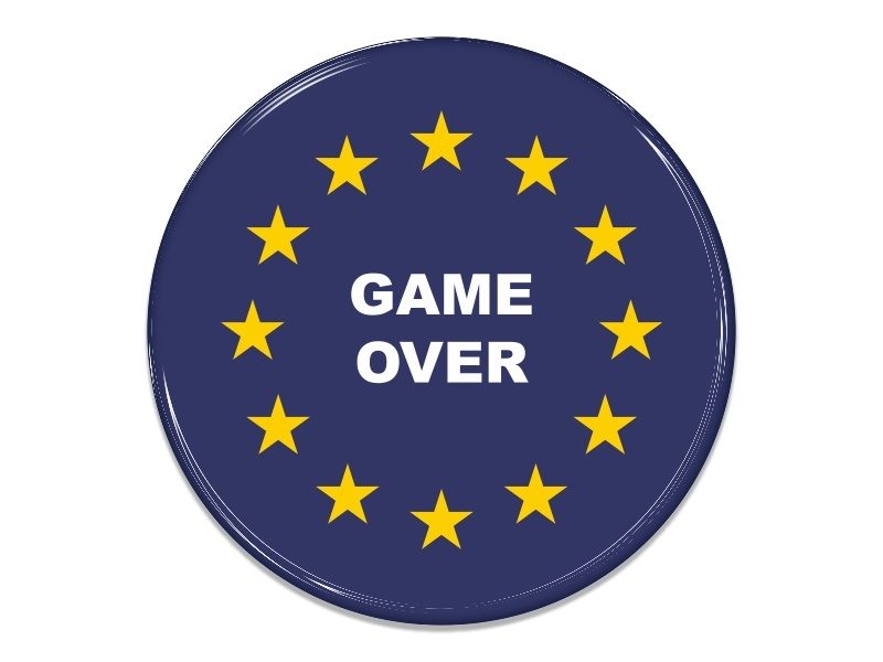 Samolepka - Znak EU - Game Over