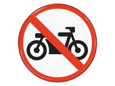 Samolepka - Zákaz motocyklů
