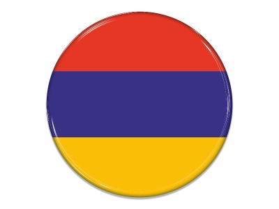 Samolepka - Vlajka Arménie - kruh