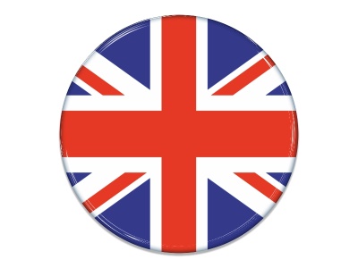 Samolepka - Vlajka Velká Británie - kruh