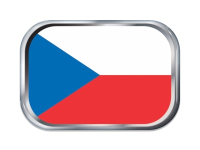 Samolepka - Česká vlajka v rámečku - obdélník