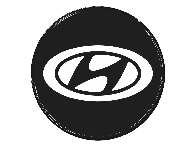Samolepka na AL disk - Hyundai (černá)