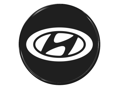 Samolepka na AL disk - Hyundai (černá)