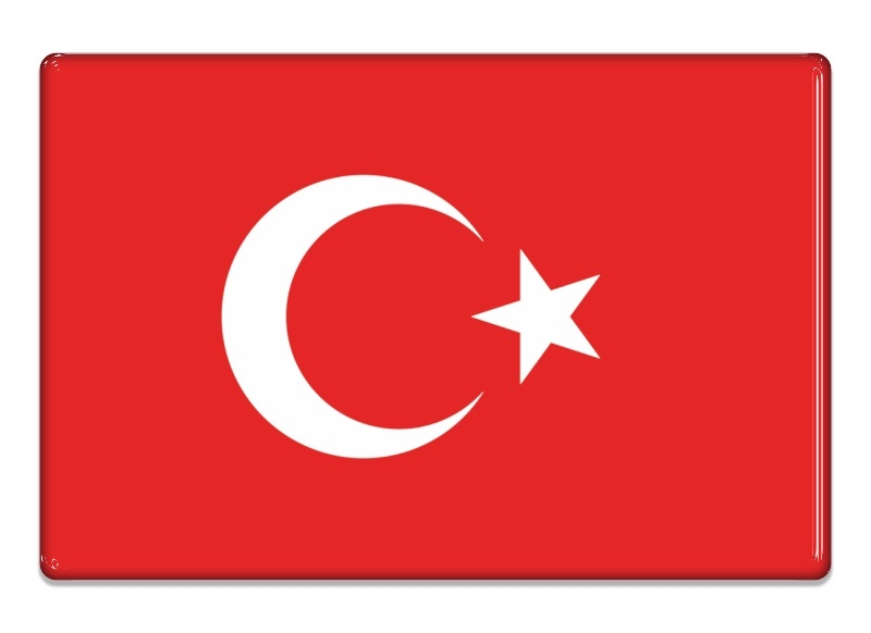 Samolepka - Vlajka Turecko - obdélník