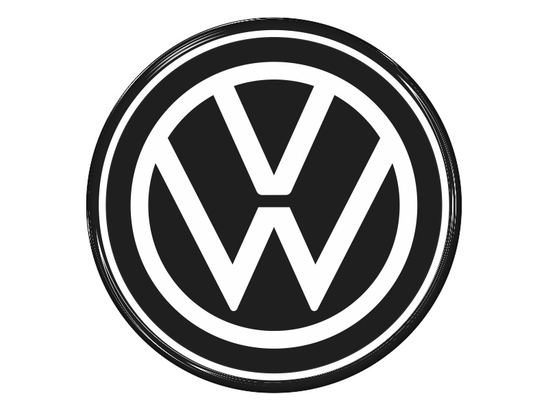 Samolepka na AL disk - VW (black/white)