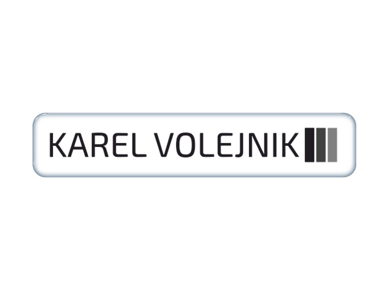 Zakázková  samolepka - Karel Volejnik 50x10mm