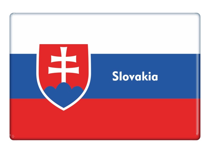 Samolepka - Vlajka Slovensko - obdélník s textem
