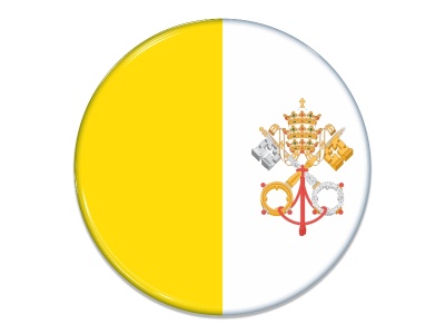 Samolepka - Vlajka Vatikán - kruh