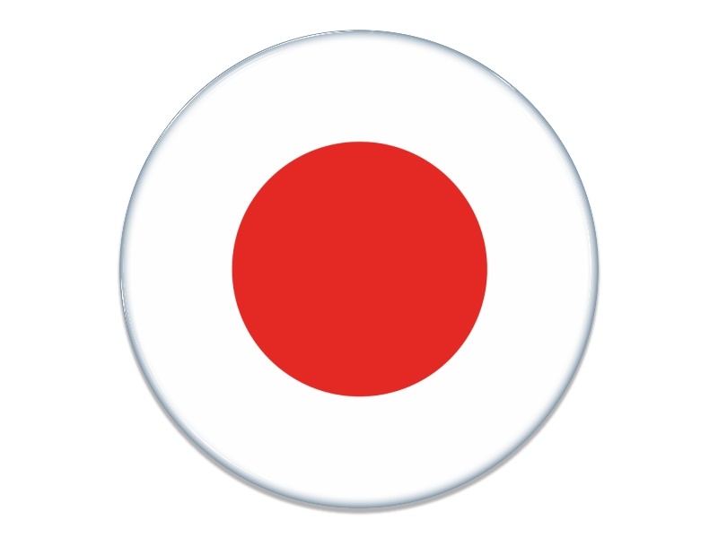 Samolepka - Vlajka Japonsko - kruh