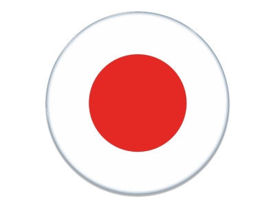 Samolepka - Vlajka Japonsko - kruh