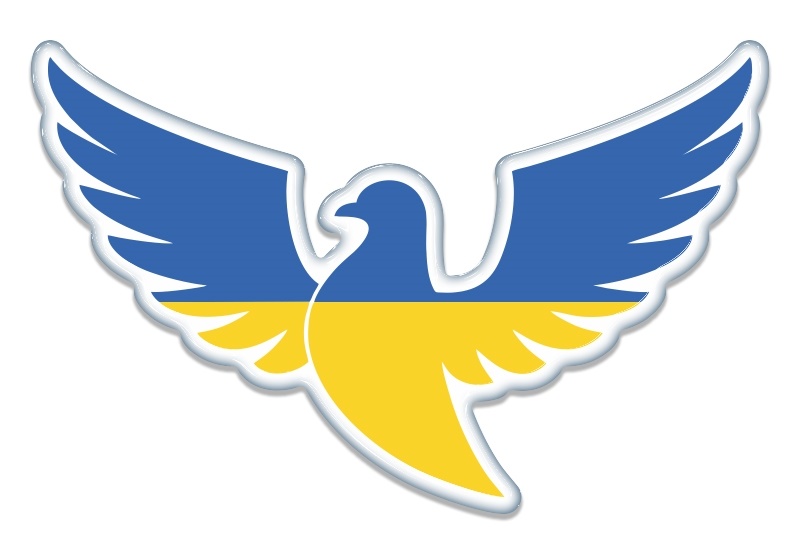 Samolepka - Mírová holubice Ukrajina