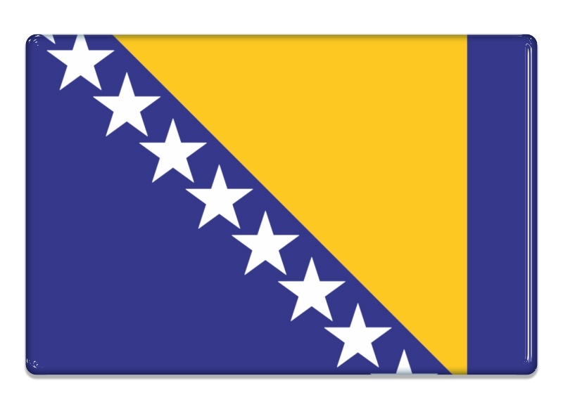 Samolepka - Vlajka Bosna a Herzegovina - obdélník