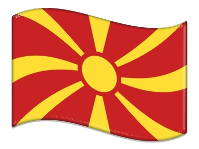 Samolepka - Vlajka Makedonie