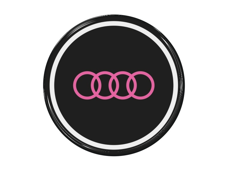 Zakázková samolepka - Audi 58 růžová
