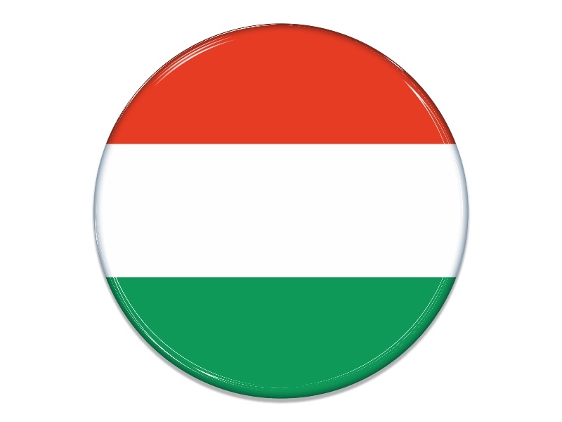 Samolepka - Vlajka Maďarsko - kruh