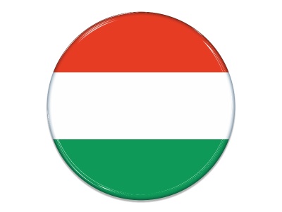 Samolepka - Vlajka Maďarsko - kruh