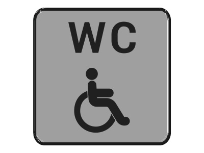 Zakázková  samolepka - WC invalida