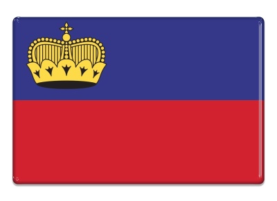 Samolepka - Vlajka Lichtenštejnsko - obdélník