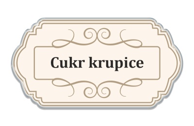 Nálepky do kuchyně na dózy - A béžová - 10 ks