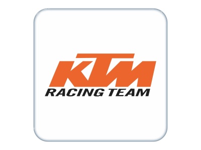 Samolepka KTM Racing Team (bílá)