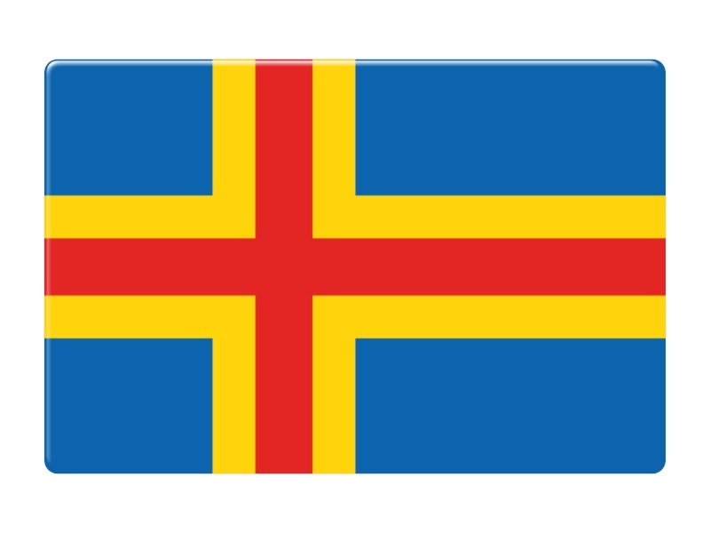 Samolepka - Vlajka Alandy - obdélník