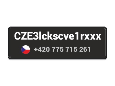 Samolepka - SPZ na dron s telefonem