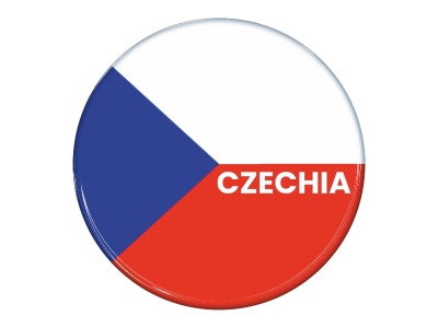 Samolepka - Vlajka Česká republika - kruh s textem