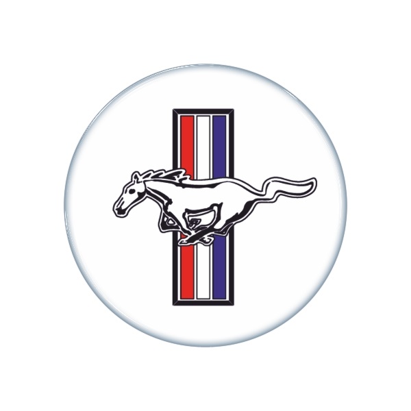 Zakázková samolepka - mustang white 64