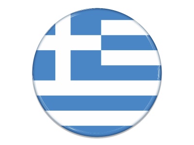 Samolepka - Vlajka Řecko - kruh