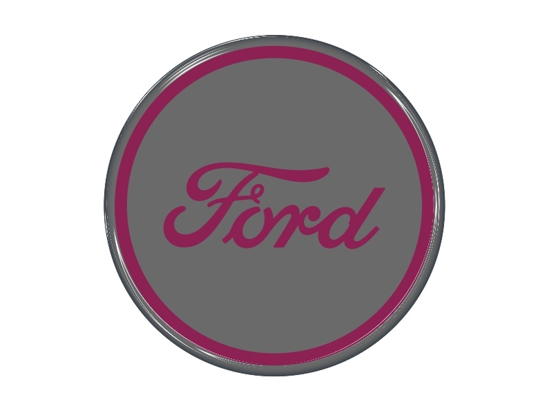 Zakázková  samolepka - ford kruh Gray-Violet