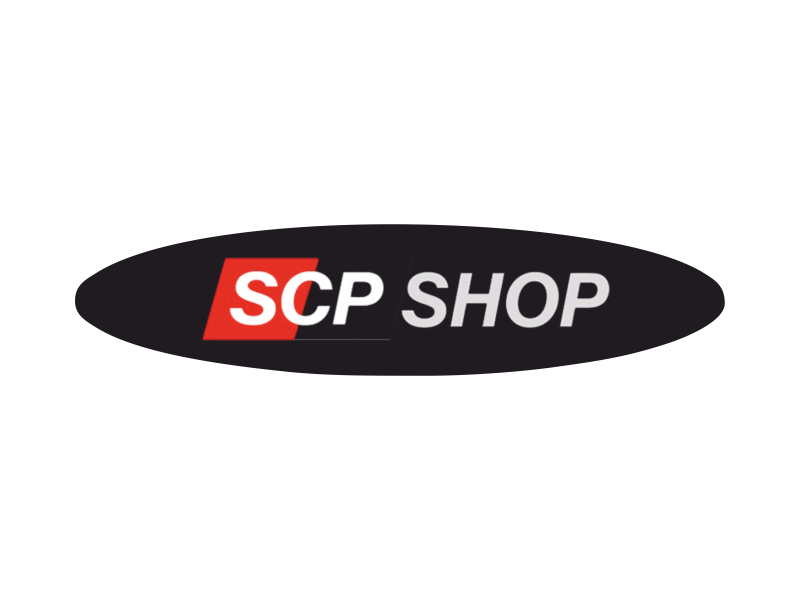 Zakázková samolepka - LAMINO STRONG 120 x 28 mm SCP logo
