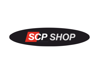 Zakázková samolepka - LAMINO STRONG 120 x 28 mm SCP logo