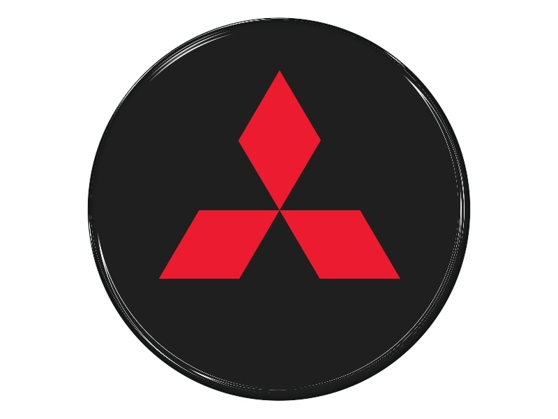 Samolepka na AL disk - Mitsubishi (black)
