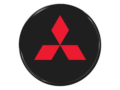 Samolepka na AL disk - Mitsubishi (black)