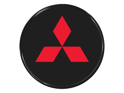 Samolepka na AL disk - Mitsubishi (black)