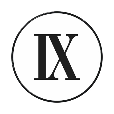 Zakázková samolepka - Římská číslice 9