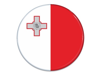 Samolepka - Vlajka Malta - kruh