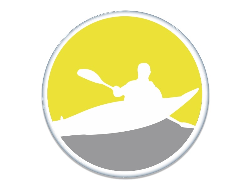 Samolepka - Canoeing - kruh