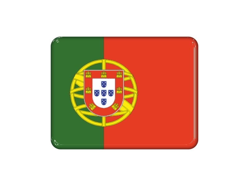 Zakázková  samolepka - minivlajka Portugalsko obdélník