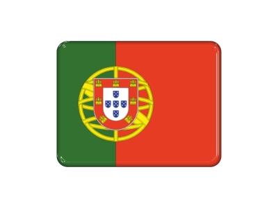 Zakázková  samolepka - minivlajka Portugalsko obdélník