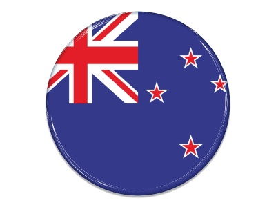 Samolepka - Vlajka Nový Zéland - kruh