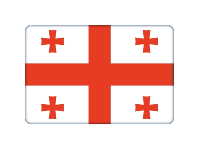 Samolepka - Vlajka Gruzie - obdélník