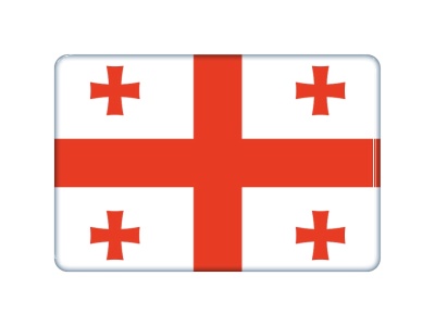 Samolepka - Vlajka Gruzie - obdélník