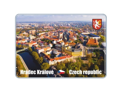Samolepka - Hradec Králové ptačí pohled - rámeček
