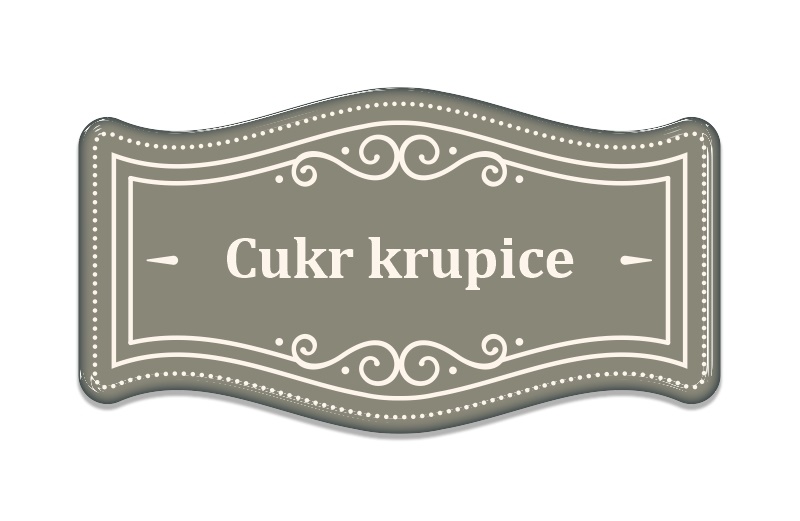 Nálepky do kuchyně na dózy - B hnědá - 10 ks
