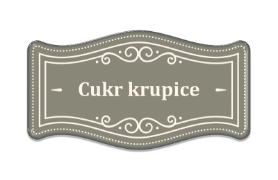Nálepky do kuchyně na dózy - B hnědá - 10 ks