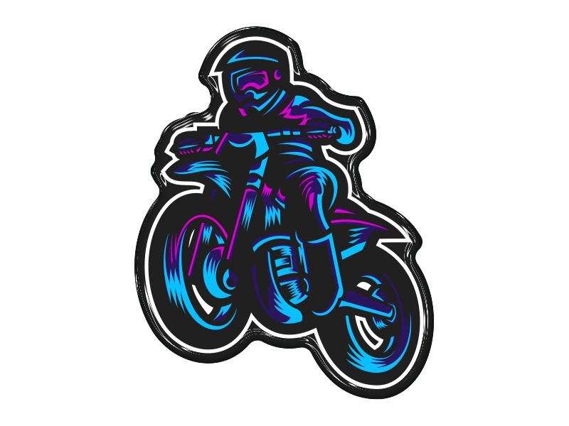 Samolepka - Neon rider