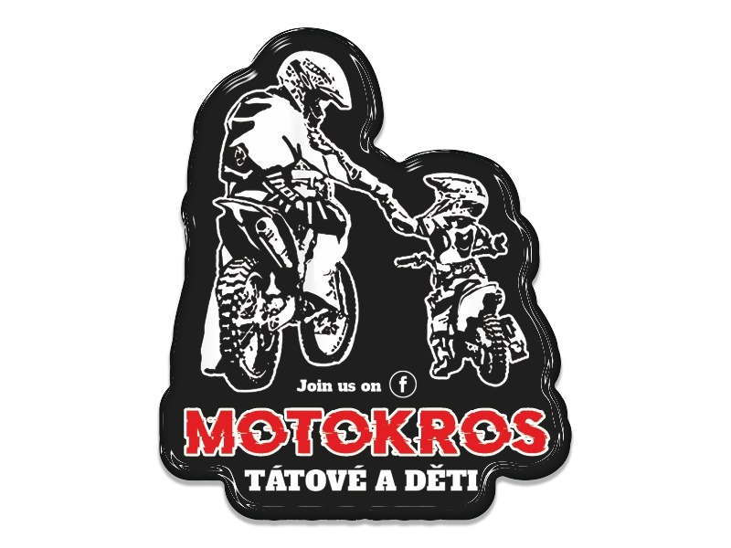 Samolepka - Motokros tátové a děti