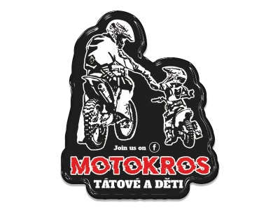 Samolepka - Motokros tátové a děti